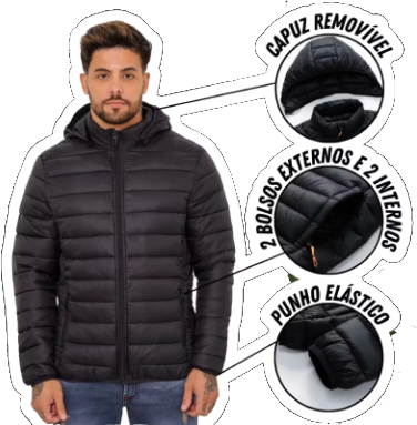 Jaqueta Puffer Masculina